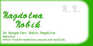 magdolna nobik business card